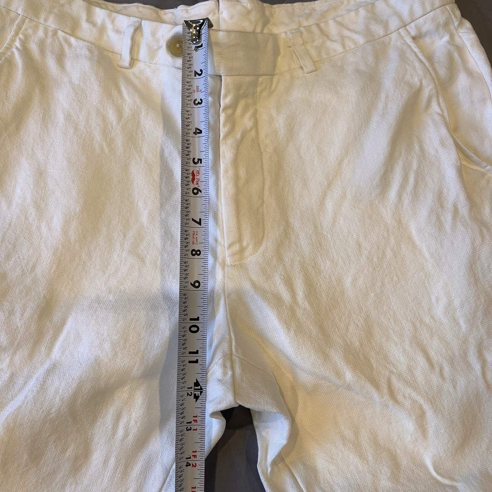 Todd Snyder Italian Linen White Sutton Trousers Size 36X34 Coastal Resort Career - Picture 6 of 11